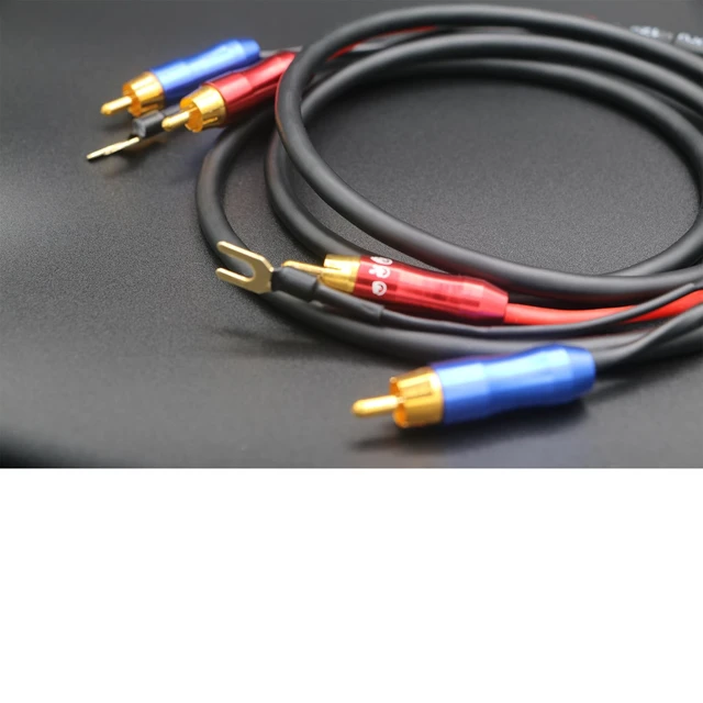 Alt view image 4 of 7 - KKCable FO-I Dual RCA to Dual RCA Interconnect Cable with Ground Wire - 3M (9.84ft)
