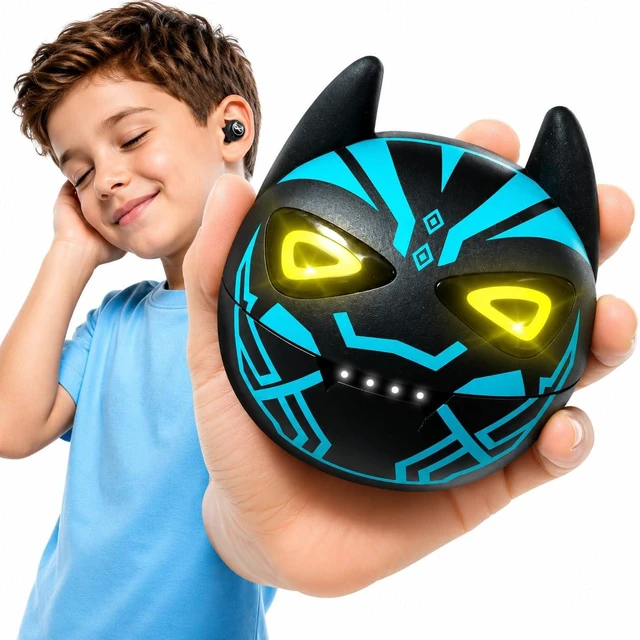 Main image of Wireless Earbuds, Long Playtime bluetooth headphones, Earbuds Wireless Bluetooth for Children, IPX5 Waterproof Earplug Headphones, True blue tooth earphones, Kids Ear buds for School/Home(Black)