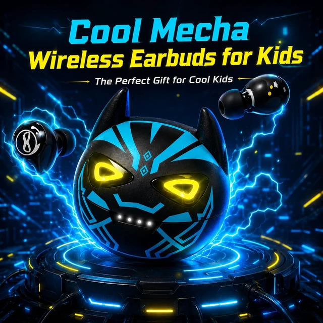Alt view image 2 of 7 - Wireless Earbuds, Long Playtime bluetooth headphones, Earbuds Wireless Bluetooth for Children, IPX5 Waterproof Earplug Headphones, True blue tooth earphones, Kids Ear buds for School/Home(Black)