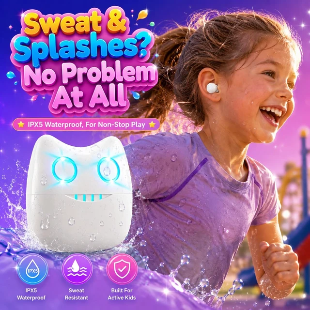 Alt view image 4 of 7 - Wireless Earbuds, Long Battery Life Earbuds Wireless Bluetooth, Ear Buds with Microphone, IPX5 Waterproof Headphones, Bluetooth Headphones with LED Lights, Ear buds with Multifuntional Touch Screen