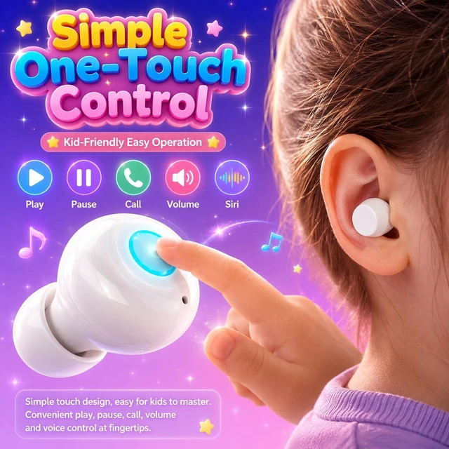 Alt view image 5 of 7 - Wireless Earbuds, Long Battery Life Earbuds Wireless Bluetooth, Ear Buds with Microphone, IPX5 Waterproof Headphones, Bluetooth Headphones with LED Lights, Ear buds with Multifuntional Touch Screen