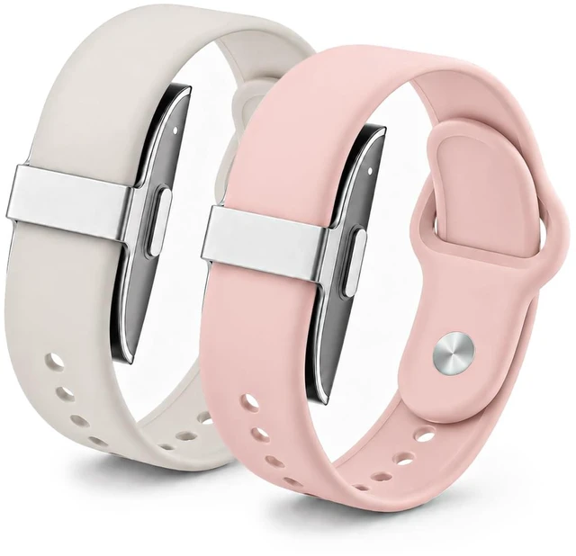 Main image of 2 Pack Silicone for Hume Band Replacement Strap for Hume Band 1.0 Men Women Water-Resistant Wristband for Hume Health Band 1.0, Soft Smooth Waterproof Adjustable Sport Strap, Pin-and-Tuck closure