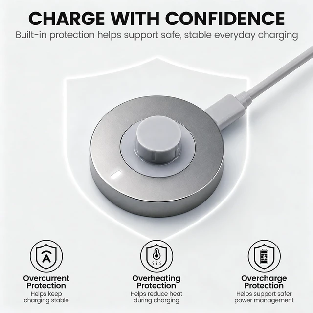 Alt view image 4 of 7 - Charger Compatible with Ou-ra Ring Gen 4 Fast Charging Dock with USB-C Cable for Oura Ring Accessories