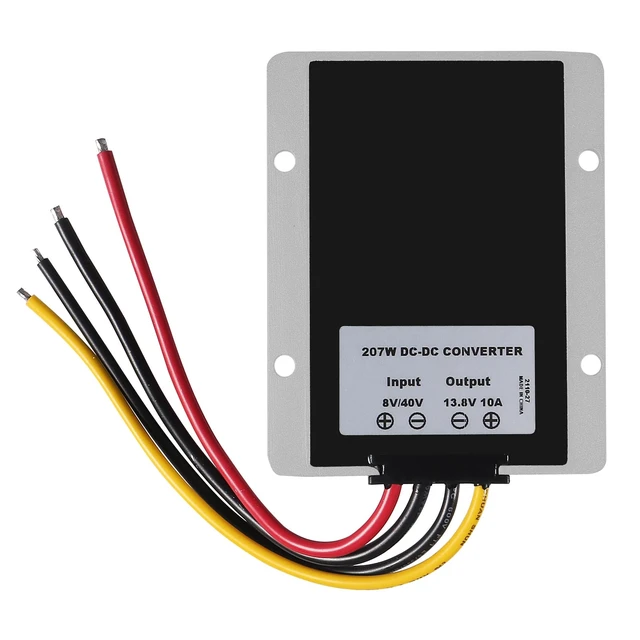 Alt view image 4 of 5 - DC Voltage Reducer Converter DC 8V/40V to 13.8V 10A Automatic Step Down Up Voltage Regulator Power Converter Waterproof Module Transformer for Golf Cart Club Car