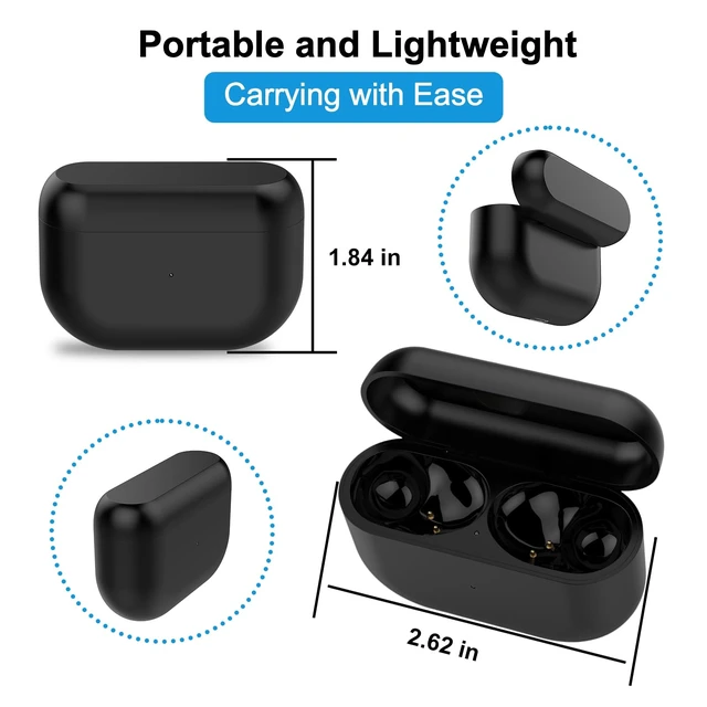 Alt view image 4 of 7 - Charging Case Replacement Compatible with Jabra Elite10 and Jabra Elite 10 Gen 2 (Black)