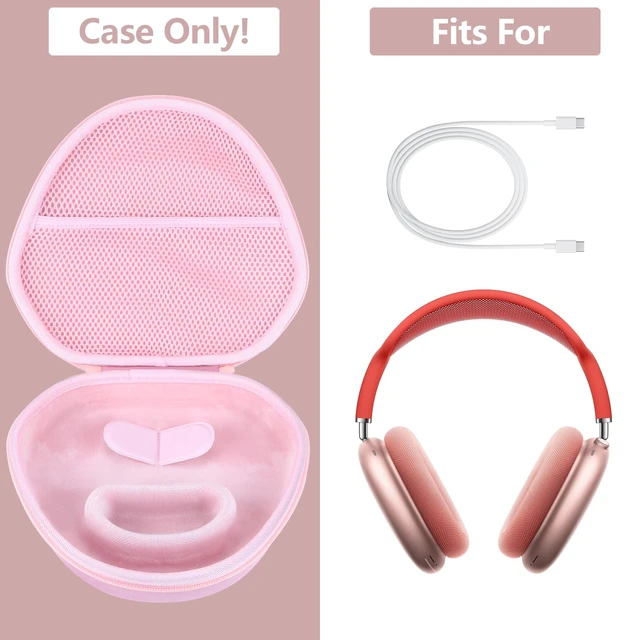 Alt view image 3 of 7 - Hard Case Replacement for Apple Airpods Max Over-Ear Headphones Hard Shell Shockproof, Portable Headphone Storage, Mesh Bag Organizer, Lightweight Travel