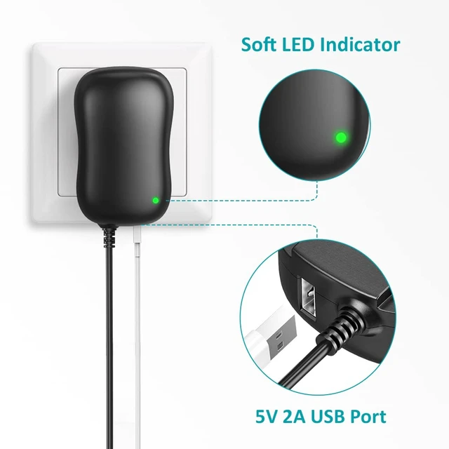 Alt view image 2 of 7 - 34W Universal AC Adapter Multi Voltage Power Supply DC 4.5V 7.5V 5V 9V 12V with a 5V 2A USB Port, Adjustable Power Supply, 2A Max, DC Power Adapter Charger Cord, Multiple Tips, 5.5mm x 2.1mm