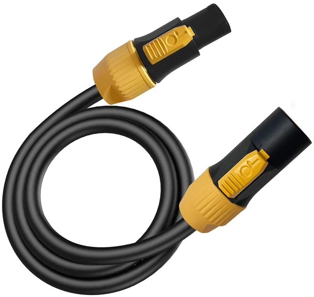 Main image of 12AWG PowerCon True SAC3FX to SAC3MX Power Cable-3FT Seetronic Male to Female PowerCon Extension CableIP65 Profeesional Hand-Built
