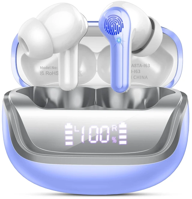 Main image of Wireless Earbuds, HiFi Stereo Wireless Headphones, Bluetooth 5.4 Headphones