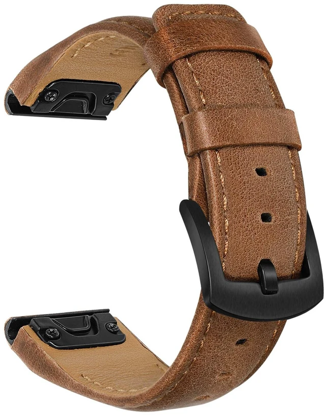 Main image of Quick Fit Band for Fenix 9 Pro / 8 / 7S / 6S Pro / 5S Plus 43mm, 20mm Genuine Cowhide Leather Strap for Garmin Epix Pro 42mm / Instinct 2S / E 40mm