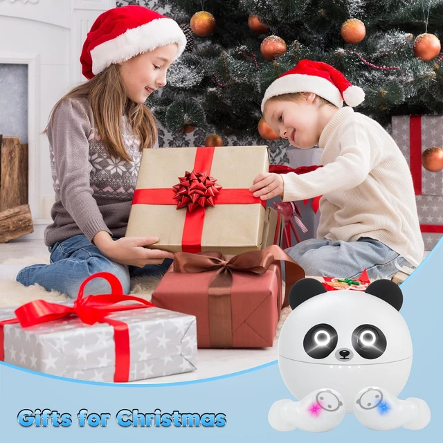 Alt view image 7 of 7 - Wireless Earbuds, Bluetooth 5.3 Earpods HiFi Bass Stereo, Headphones Wireless Bluetooth, Kids Headphones Long Playtime, Earbuds with Microphone, Ear buds with Multifuntional Touch Screen(White Panda)