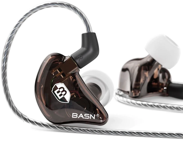 Main image of Bsinger PRO in-Ear Monitors Hybrid Dynamic Dual Drivers Two Detachable MMCX Cables Musicians in-Ear Earbuds Headphones (Brown)