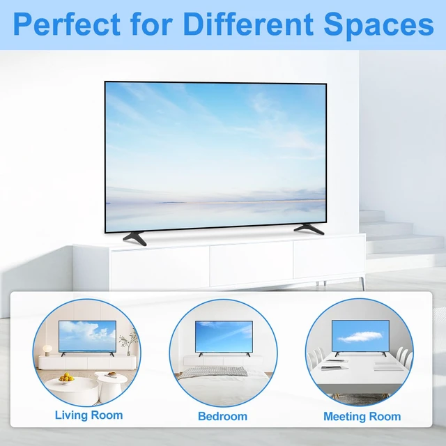 Alt view image 7 of 7 - 50 55 in TV Stand for LG TV Legs for 50UR/55UR 55UR8000 55UR8000AUA 55UR8050AUA 55UR8020PSB 55UR8040PSBC 50UR8000 50UR8050AUA 50UR8040PSB MAM643660 Replacement Legs for LG TV, with Screws