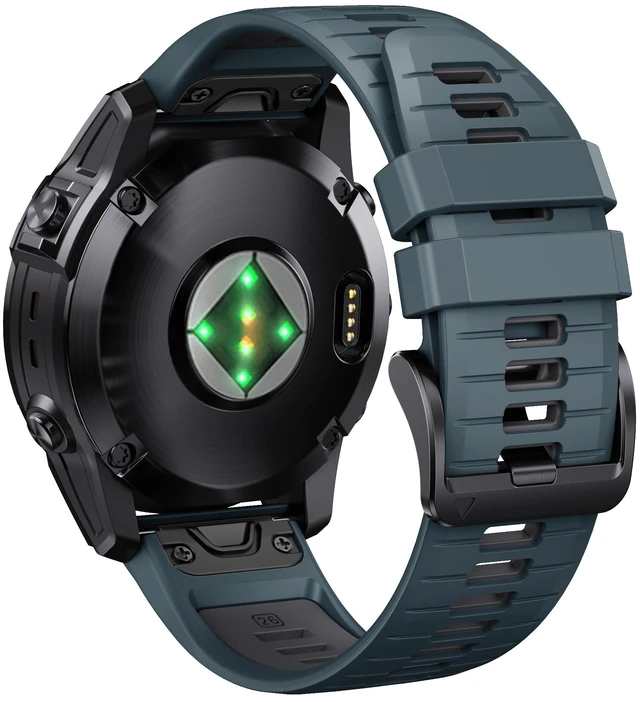 Main image of for Fenix 7X Pro/6X Pro Band for Fenix 6X Strap Fenix 7X Band 26mm Width Fenix 5X Plus Wristband for Decent Mk2i/tactix Delta/tactix 7 Pro/tactix 7 AMOLED Soft Silicone Watch(Slate-Gray)