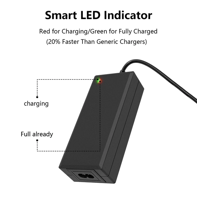 Alt view image 4 of 7 - 24V 2A 3-Pin XLR Connector Charger Substitute for 25.2V 29.4V Vacuum cleaner model E-4.0 4.5 E-4.5, 400 E-400 450 650 500 E500 750 E750