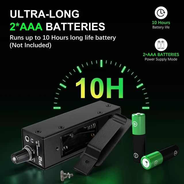 Alt view image 2 of 7 - P2 Portable in-Ear Monitor Amplifier Personal Headphone Amp IEM Amp with XLR/TRS Input 3.5mm Output, Stereo/Mono Switch, 7 Color Light, Belt Clip for Drummer, Guitarists, DIP Switch