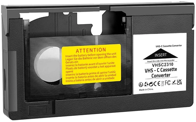 Main image of VHS-C Cassette Adapter Compatible with VHS-C SVHS Camcorders JVC RCA Panasonic Motorized