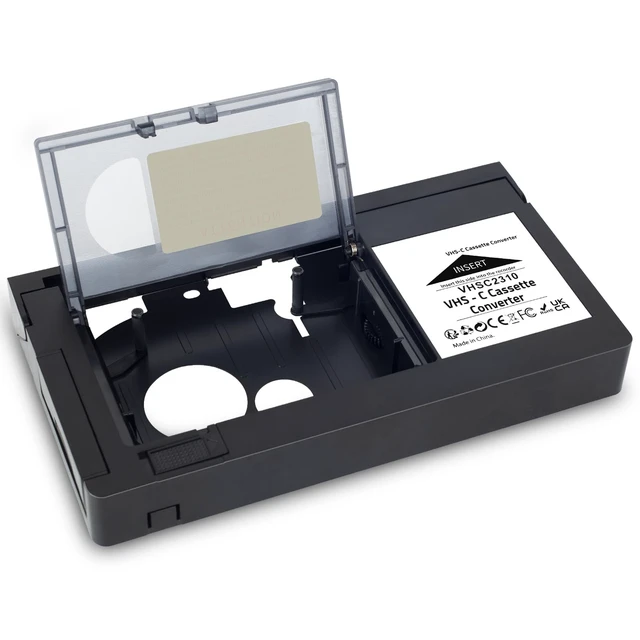 Alt view image 2 of 6 - VHS-C Cassette Adapter Compatible with VHS-C SVHS Camcorders JVC RCA Panasonic Motorized