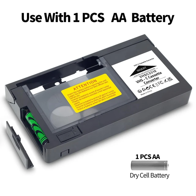 Alt view image 4 of 6 - VHS-C Cassette Adapter Compatible with VHS-C SVHS Camcorders JVC RCA Panasonic Motorized