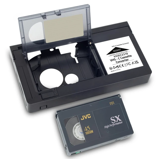 Alt view image 3 of 6 - VHS-C Cassette Adapter Compatible with VHS-C SVHS Camcorders JVC RCA Panasonic Motorized
