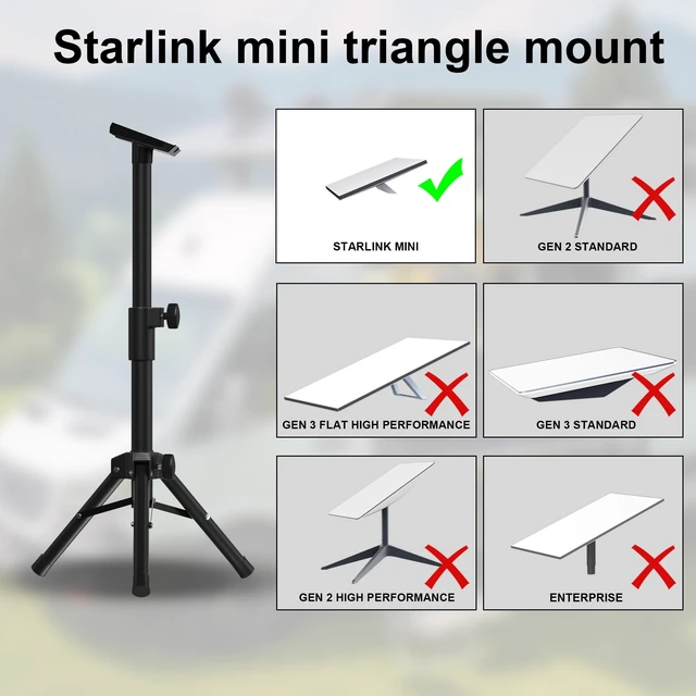 Alt view image 3 of 6 - Starlink Mini Tripod Stand, Portable for RV & Camping Easy assembly, heavy-duty construction, 360° adjustable, lightweight, stable for uneven terrain, durable for outdoor