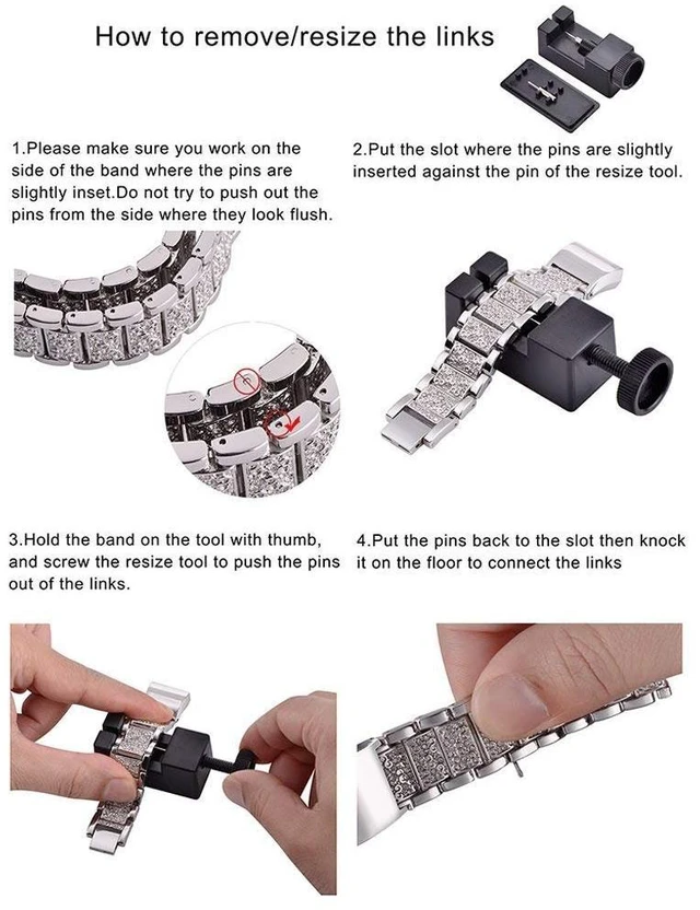 Alt view image 4 of 7 - Bands Compatible with Fitbit Luxe Metal Stainless Steel Watch Band Replacement Classic Durable Solid Link Accessory Buckle Metal Strap Wrist Band for Luxe Fitness Wellness Tracker