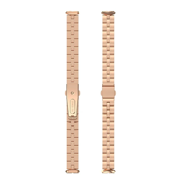 Alt view image 6 of 7 - Bands Compatible with Fitbit Luxe Metal Stainless Steel Watch Band Replacement Classic Durable Solid Link Accessory Buckle Metal Strap Wrist Band for Luxe Fitness Wellness Tracker