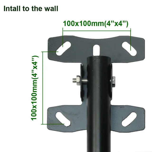 Alt view image 2 of 7 - Adjustable Ceiling TV Wall Mount Bracket Compatible with 14-42" Plasma LCD LED Monitor Flat Panel Screen Displays Tilt/ 360° Swivel