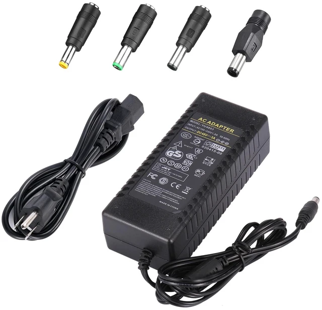 Main image of 48V 3A Power Supply Adapter 144W Replacement 48V 2A 2.5A Power Cord AC DC 48 Volt 3 Amp, Output Adaptor Interface 5.5 x 2.5mm Plug, for PoE Switch PoE Injector Control Systems