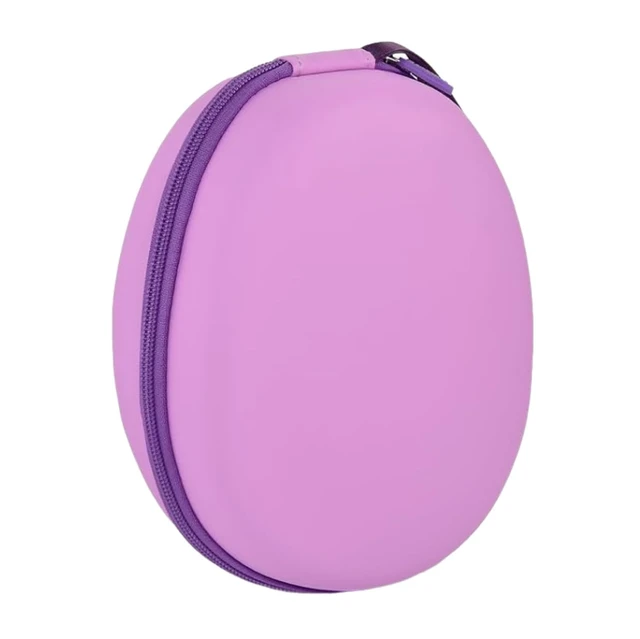 Main image of Hard Headphone Case for JBL/for Sony/for Beats/for Anker for Bose/ for Apple/ for JLab, Elastic Strap, Mesh Pocket, Nylon, Home, Travel, Luggage, Commuting, Case Only, Purple