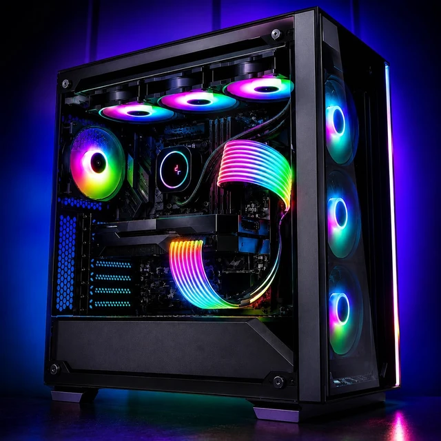 Alt view image 7 of 7 - Osprey ARGB PSU Cable Cover, 24-Pin ATX, 108 LED ARGB, 5V 3-Pin, Black Flexible cover,organize and cover visible power wiring,striking RGB lighting feature inside your PC case,three clip types
