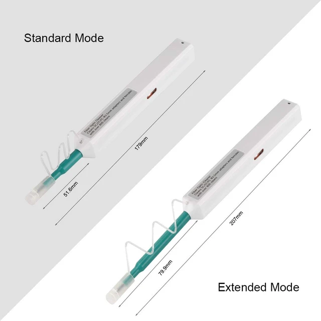 Alt view image 4 of 5 - Fiber Optic Cleaning Pen, SC/FC/ST 2.5mm Ferrule Connectors Fiber Cleaner, Cleans Over 800 Times