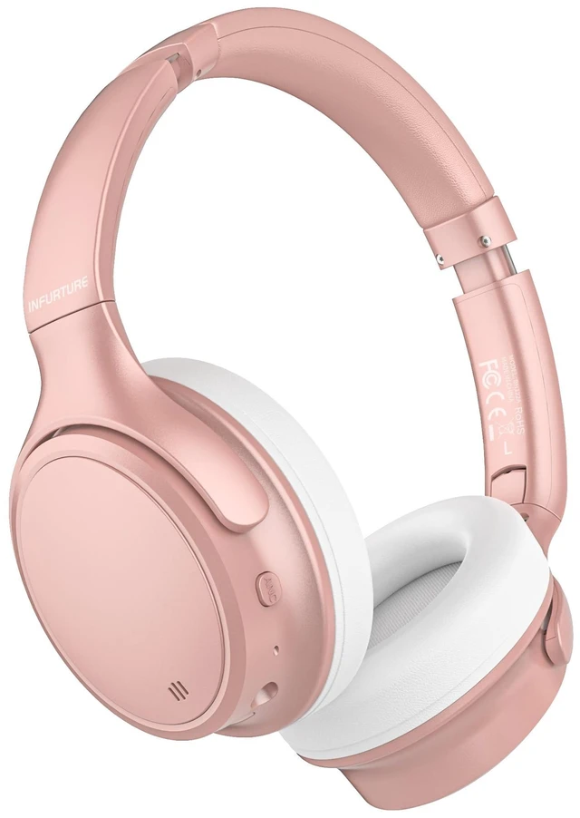 Main image of H1 Plus Doubly Fed Hybrid Active Noise Cancelling Headphones with EQ ModeWireless Over Ear Bluetooth Headphones with 4 Microphone, 90H Playtime,Lightweight for Home Travel Office(Pink)