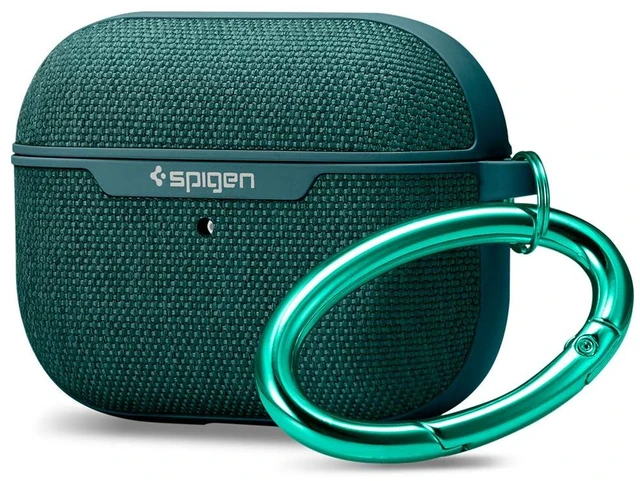 Main image of Urban Fit Designed for AirPods Pro Case (2019) Premium Fabric, Carabiner Included, Wireless Charging Compatible, Midnight Green