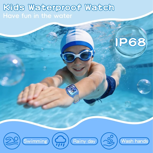 Alt view image 7 of 7 - Smart Watch for Kids IP68 Waterproof Sleep Tracker with White Noise 1.83" Touch Screen, 21 Sport Modes, Heart Rate & Pedometer, No Phone/App Needed, Built-in Educational Games for Boys & Girls