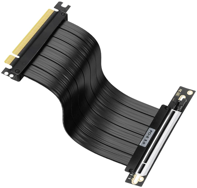 Main image of PCIe 3.0 x16 Riser Cable 200mm 90° Right-Angle GPU Extender 32GB/s Full Bandwidth, Stable for RTX 3070/3060/GTX 1660; Windows/Linux Driver-Free; Individual Lane EMI Shielding