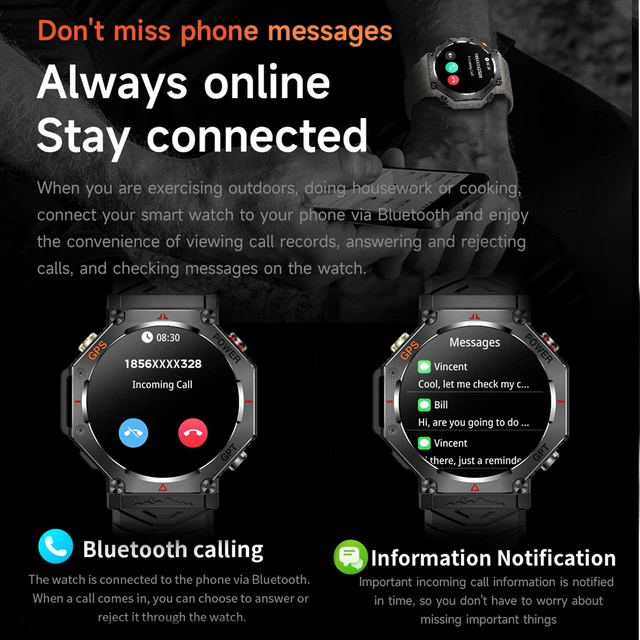 Alt view image 6 of 7 - ZL-SW8 (Rose Gold) 1.39" Stylish Smartwatch for Women & Men, Bluetooth Calling, AI Voice Assistant, 107 Sport Modes, 3ATM Waterproof, Fitness Tracker, Compatible with Android/iOS (Pink)