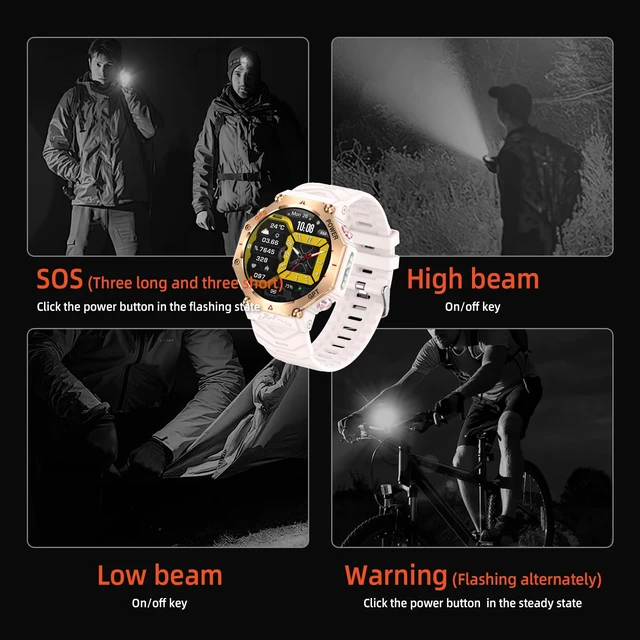 Alt view image 7 of 7 - ZL-SW8 (Rose Gold) 1.39" Stylish Smartwatch for Women & Men, Bluetooth Calling, AI Voice Assistant, 107 Sport Modes, 3ATM Waterproof, Fitness Tracker, Compatible with Android/iOS (Pink)