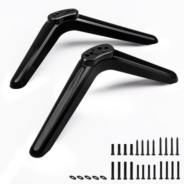 Main image of TV Stand Legs Only for 32 40 42 43 45 49 50 Inch Screens TVs Listed Not Universal, Table Top TV Stand Legs Replacement with Screws, No Drilling, Easy Installation, Black