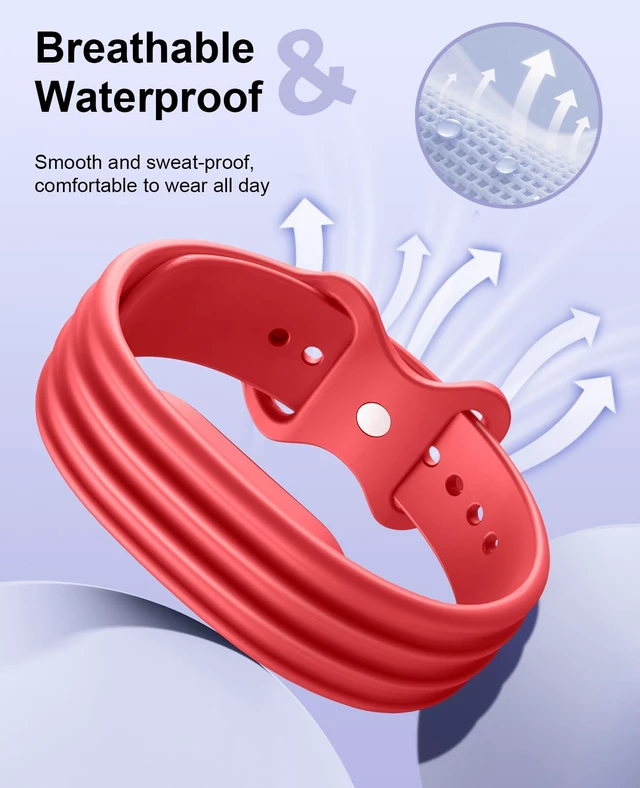 Alt view image 2 of 7 - Replacement Active Band Compatible with Fitbit Air 5 Pack, Silicone Soft Breathable Straps for Women Men