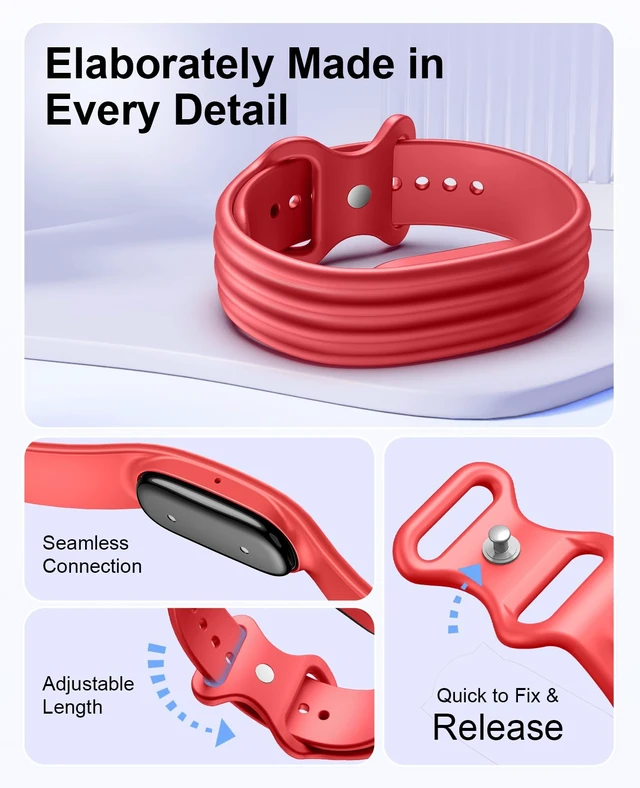 Alt view image 5 of 7 - Replacement Active Band Compatible with Fitbit Air 5 Pack, Silicone Soft Breathable Straps for Women Men