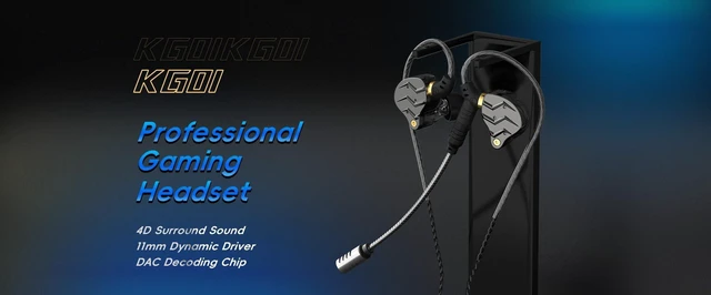 Alt view image 4 of 7 - KG01 Professional Gaming Earbuds,Battle Buds,Detachable Microphone, 4D Surround Sound,11mm Dynamic Driver for Mobile Gaming, PlayStation,PC with 3.5mm/Type-c (Type C, Black)