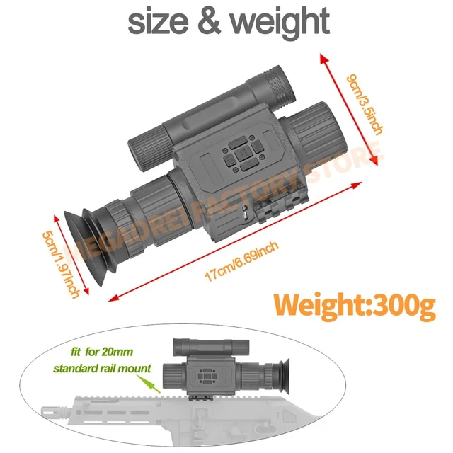 Alt view image 6 of 6 - NK008 Digital 1080P Day & Night Vision Monocular Camera with 940nm IR Digital Telescope for Observation Camping (NK008-50-IR940)
