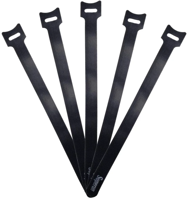 Main image of Black Hook and Loop Cable Ties 10 Inch Fastening Wire Wrap 50 Pack Multi-Purpose,10x0.47 inchReusable Cord OrganizerAdjustable Cable Management,Easy to Remove