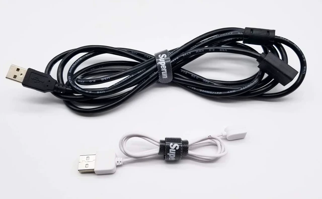 Alt view image 5 of 5 - Black Hook and Loop Cable Ties 10 Inch Fastening Wire Wrap 50 Pack Multi-Purpose,10x0.47 inchReusable Cord OrganizerAdjustable Cable Management,Easy to Remove