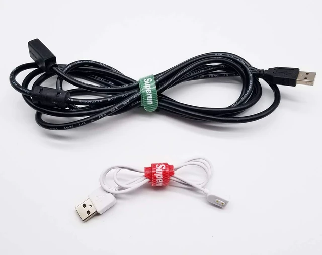 Alt view image 5 of 5 - Multi-Color Hook and Loop Cable Ties 10 Inch Fastening Wire Wrap 50 Pack,Multi-Purpose,10x0.47 inchReusable Cord OrganizerAdjustable Cable Management,Easy to Remove