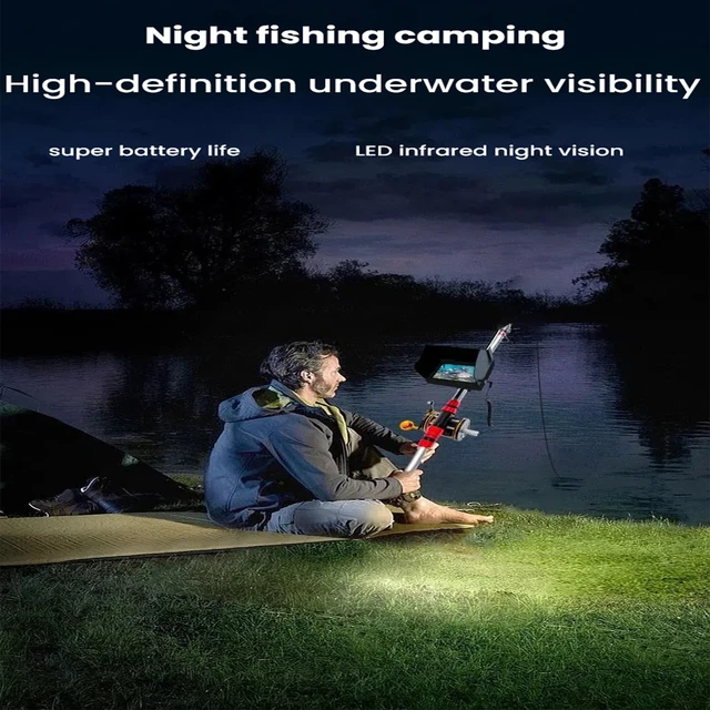 Alt view image 6 of 7 - Fishing Camera 4.3" Underwater Fish Finder for Ice Lake Sea Fishing IP68 waterproof, 30m deep diving, enhanced vision ultra wide lens for freshwater & offshore angling