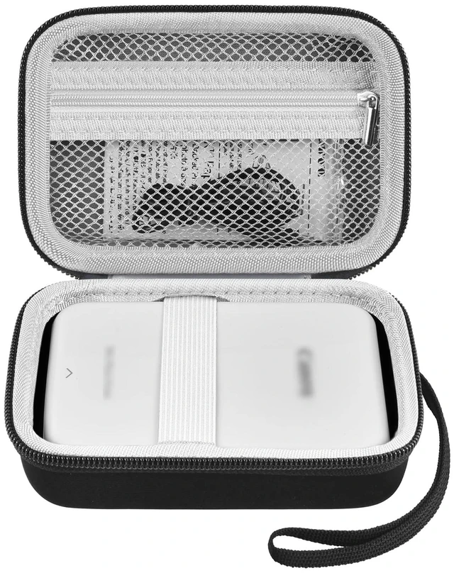 Main image of Case for Canon Ivy 2 / CLIQ+2/ CLIQ 2/ for KODAK Step Mini Photo Printer Hard-shell EVA case, Zippered Mesh Pocket Fits Photo Paper & Cable, Securing Straps, Detachable Handle, Case Only, Black