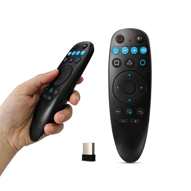 Alt view image 2 of 7 - Android Universal Remote with Air Mouse, BT Voice Remote 2.4G USB Remote Control Support IR Learning 6-Axis Gyro for Android TV Box TV Stick Smart Streaming Devices (BPR2S Plus)