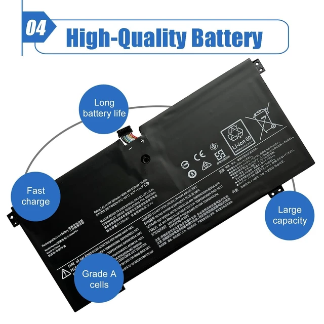Alt view image 5 of 6 - L15M4PC1 Laptop Battery Replace for Lenovo Yoga 710 710-11ISK 710-11IKB 11.6 Inch Series Notebook L15L4PC1 5B10K90767 5B10K90801 7.6V 40Wh 5120mAh